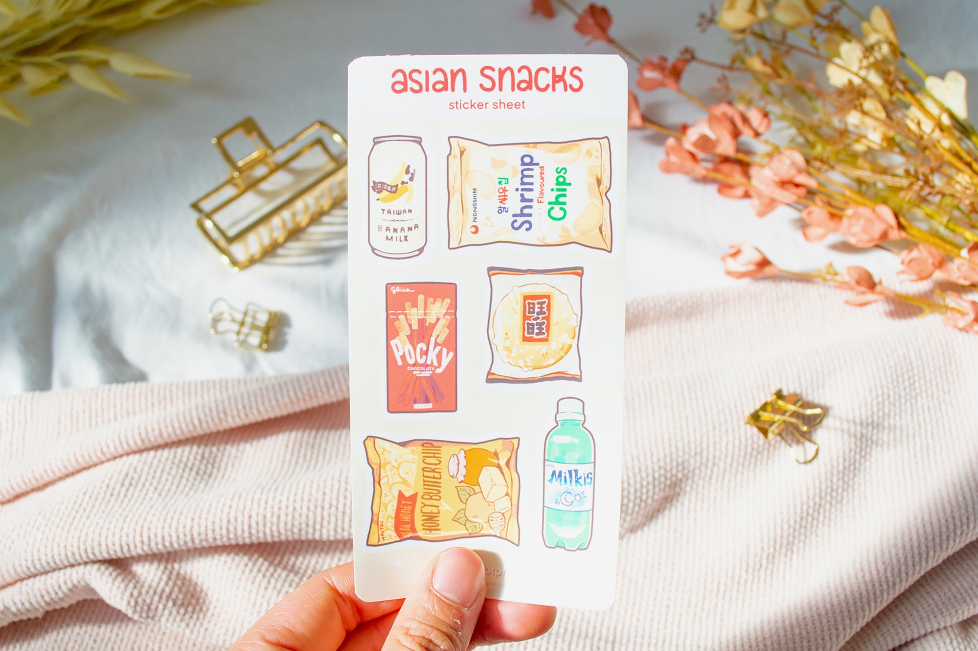 Asian Snacks Sticker Sheet Food Stickers Kawaii Stickers Cute Stationery  Planner Stickers Bujo Chinese Food Cute Japanese Food 