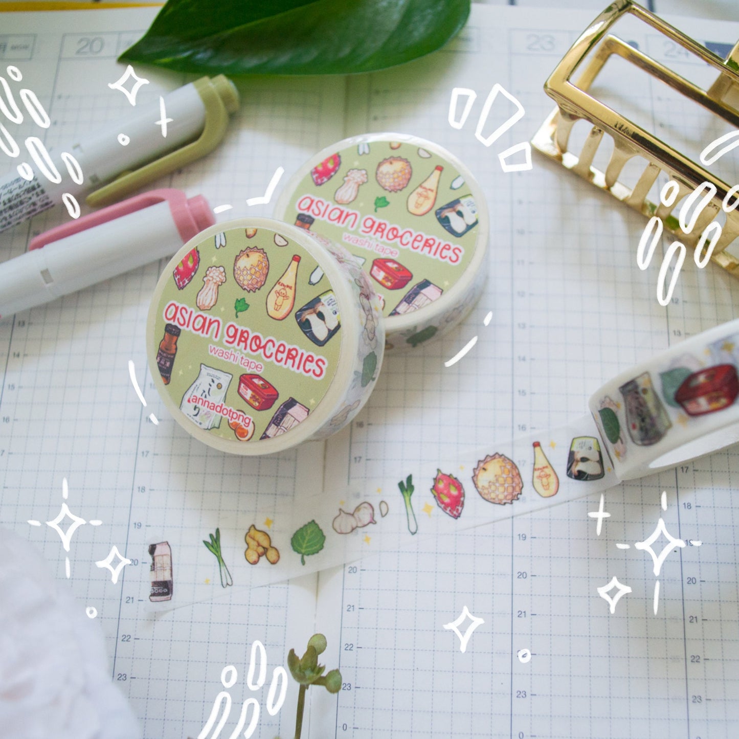 Asian Groceries Washi Tape