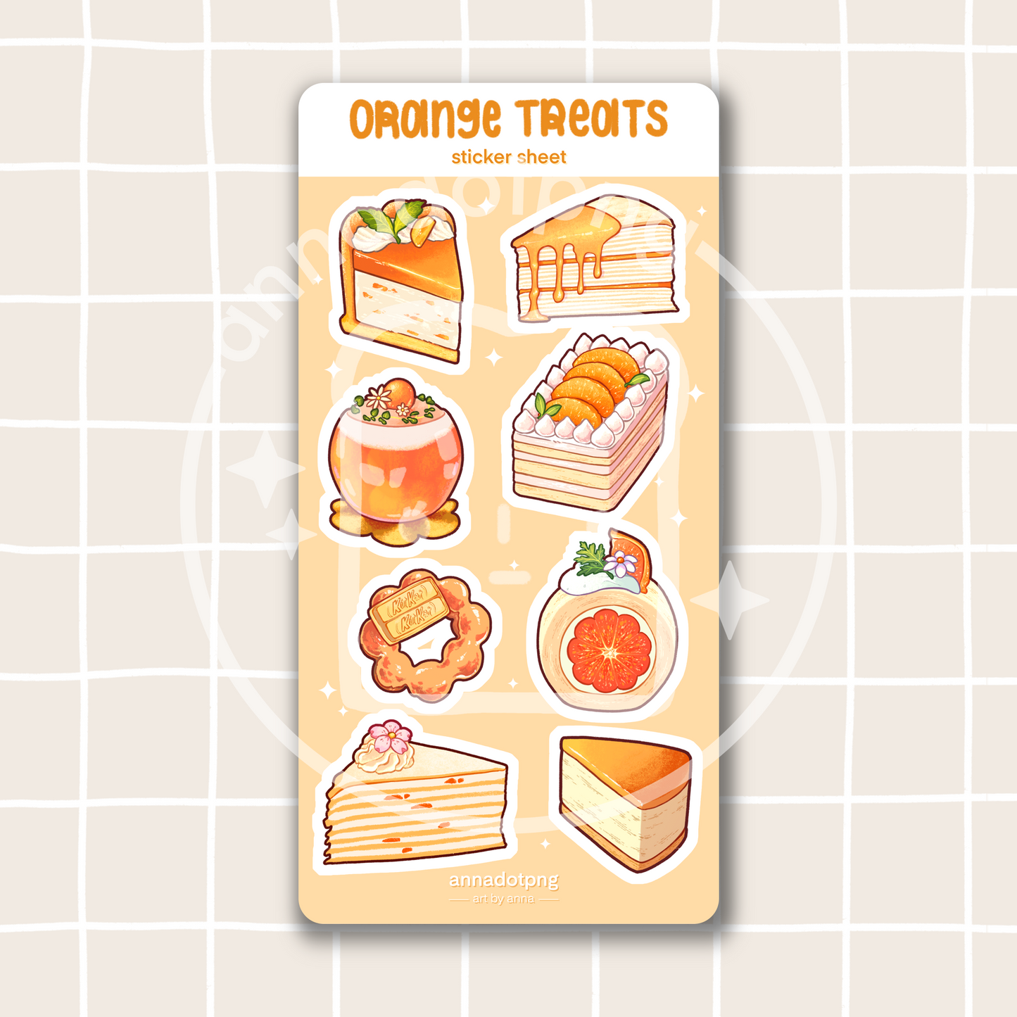 Orange Treats Holographic Sticker Sheet