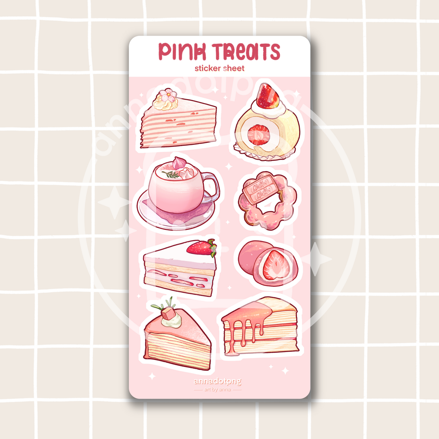 Pink Treats Holographic Sticker Sheet